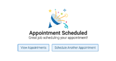 Image that shows you successfully made a navigate appointment 